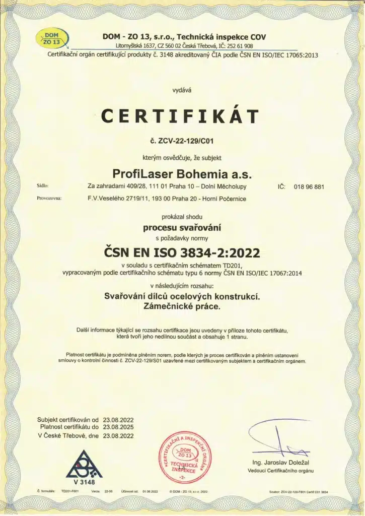 ČSN EN ISO 3834-2:2022